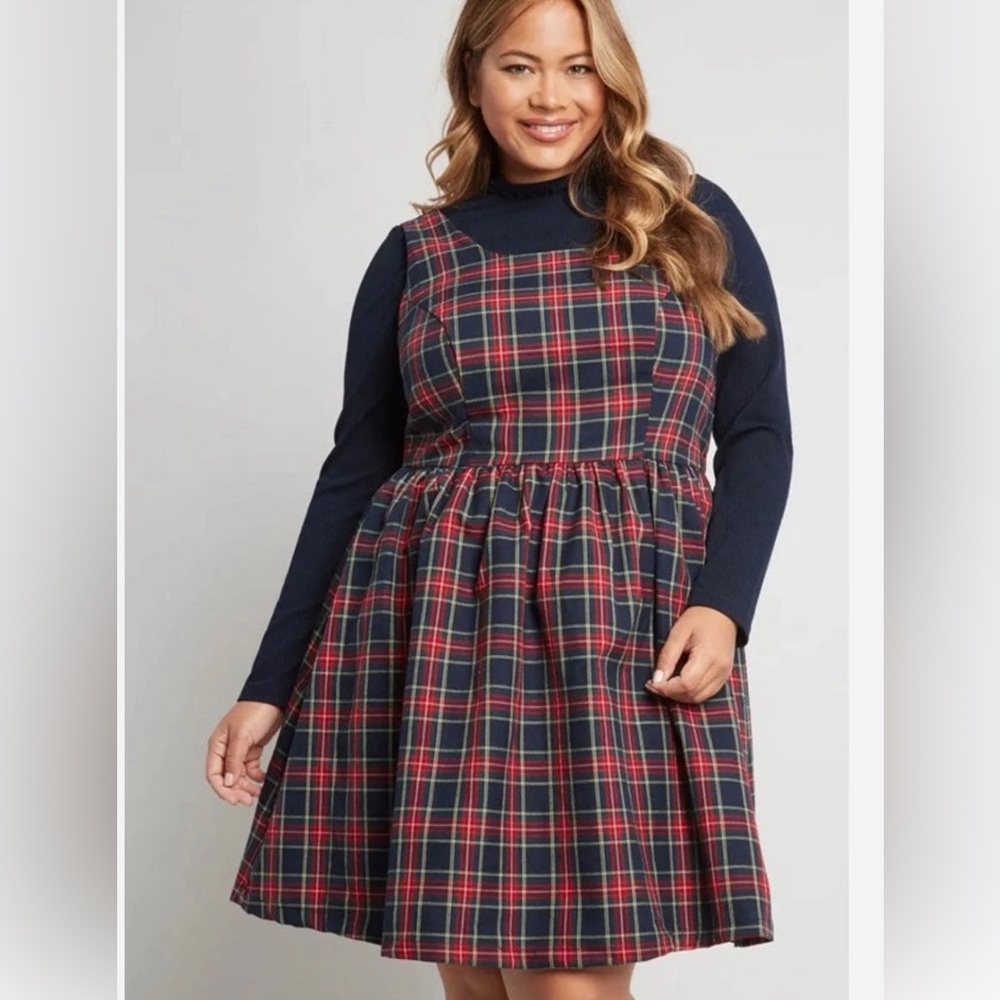 ModCloth Women’s Academia Plaid Mini Dress